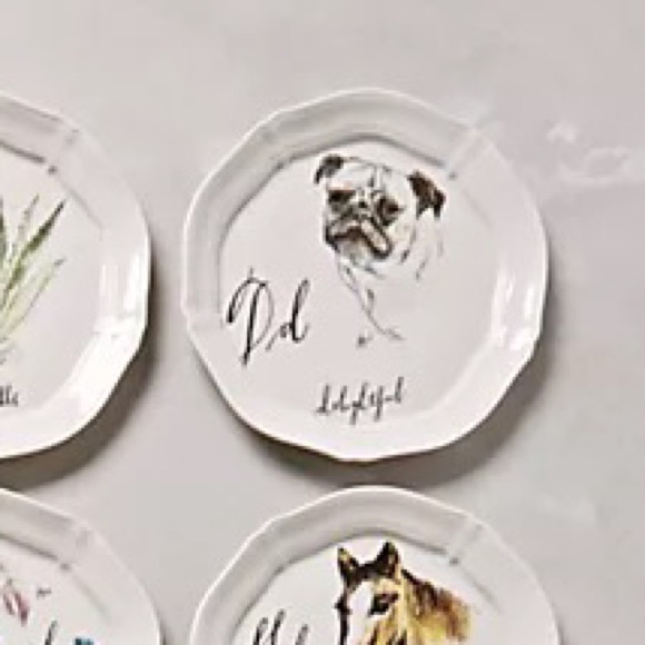 Anthro ~ Monogram d Canape Plate - Picture 2 of 6